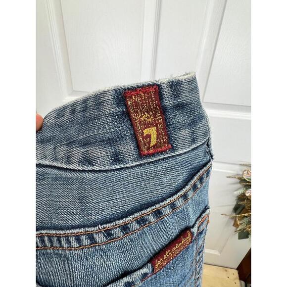 7 For All Mankind The A Pocket Blue Denim Bootcut 5 Pocket Design Size 29 - Picture 12 of 16